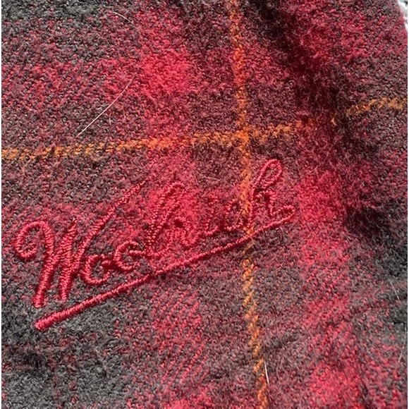 Woolrich Plaid Flannel Shirt Distressed Paint Splatter Grunge Workwear M - Picture 3 of 11